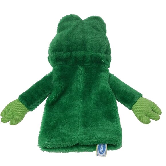 Dakin Green Frog Hand Puppet 1985 Vintage Plush Black Bowtie Golf Club Cover - Picture 8 of 11